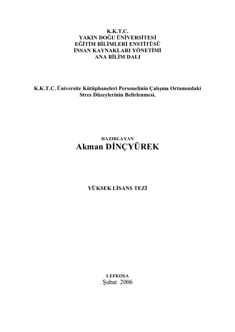 İŞYERİNDEKİ STRES UNSURLARI İŞYERİNDEKİ STRES UNSURLARI